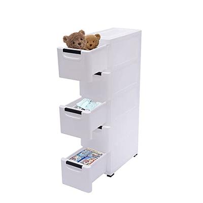 Plastic Drawers Dresser with 5 Drawers Tower Closet Storage Organizer  Cabinet