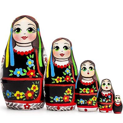 AEVVV Ukrainian Nesting Dolls Set of 5 pcs - Miniature Nesting