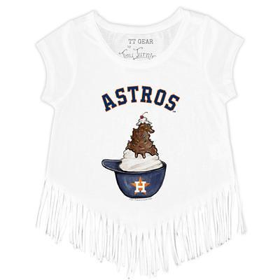 Houston Astros Tiny Turnip Women's Baseball Babes T-Shirt - White