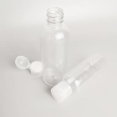 10PCS Empty Plastic-Cap Bottles 100ML Clear Small Travel Flip Liquids  Shampoo