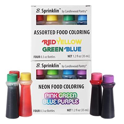 Candlewood Pantry B. Sprinklin Assorted Liquid Food Coloring Kit - 8  Bottles, 0.3 Ounces Each/Neon (4) and Regular (4) Colors - Yahoo Shopping