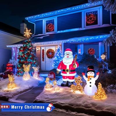 33Ft 100 LED Blue Lights for Christmas Tree Decor, 8 Modes Blue Christmas  Lights