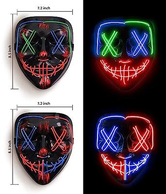 Led Mask with Gesture Sensing, Light up mask with 50 Pattern Display for  Kids/Men/Women LED Halloween Mask for Costume Cosplay