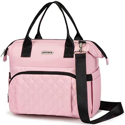 Lunch Bag Women Insulated: Lunch Box for Women Adults - Leakproof Large Purse Lunch Tote Bags for Women with Adjustable Shoulder Strap Zipper Side