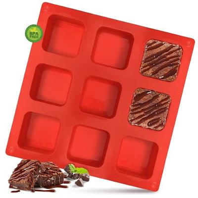 6/12 Cavitys Perfect Mini Brownie Pan Baking Tray Square Brownie