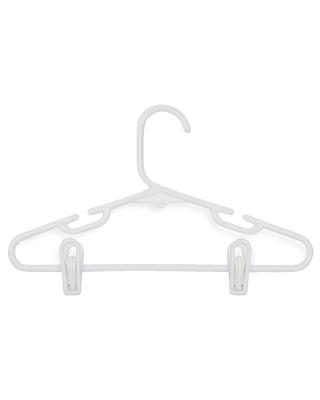 Honey-Can-Do White Kids' Hangers With Clips, 18-Pack