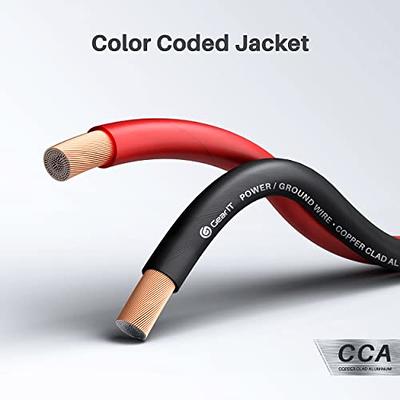 Automotive Power Ground Wire 6 Gauge AWG Copper Clad Battery Cable Black  Red Lot