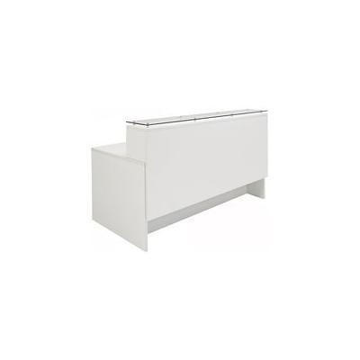 AIEGLE 55.9 Front Desk Reception Desk for Office/Salon with Counter White