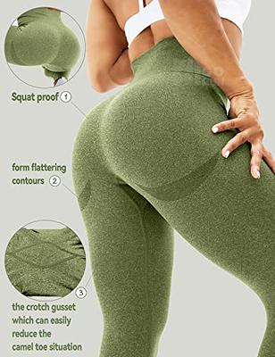 Women High Waist Workout Gym Smile Contour Seamless Leggings Yoga