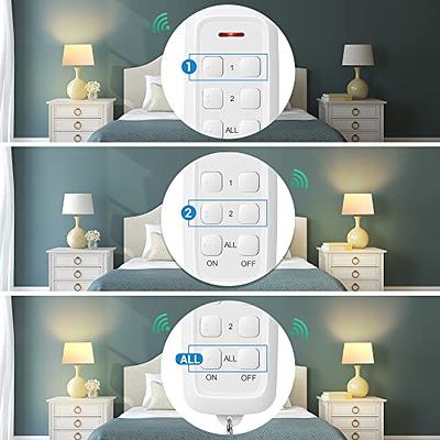 DEWENWILS Indoor Remote Control Outlet, Wireless Remote Light Switch with 2  Side Outlets, No Interference Remote Outlet Switch, No Wiring, 15A/1875W,  100ft RF Range, Compact Design, Programmable - Yahoo Shopping