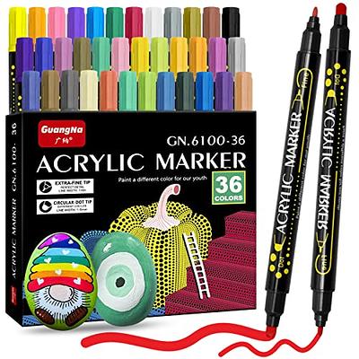 DEYONI 26 Colors Dual Tip Acrylic Paint Pens Markers,with Brush Tip and  Fine 1mm Tip,Paint Markers for Rock Painting, Ceramic, Wood, Plastic,  Scrapbooking,Card Making,DIY Crafts,art supplie - Yahoo Shopping