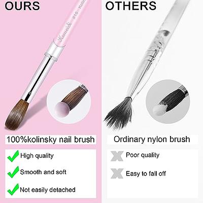 7 Sizes Nail Art Brush For Acrylic Powder 100% Nylon Manicure