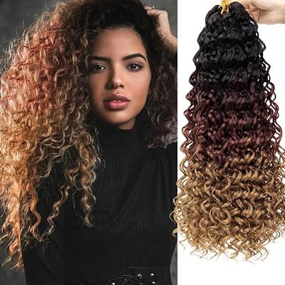 Unionbeauty 8 Pack GoGo Curl Crochet Hair Ocean Wave 18 Inch Water Wave  Crochet Hair for Women Beach Curl Curly Crochet Hair Ombre Blonde Synthetic  Curly Braiding Hair Extension T27/613# - Yahoo Shopping