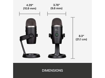 Blue Yeti USB Microphone for PC, Mac, Gaming, Recording, Streaming,  Podcasting, Studio and Computer Condenser Mic with Blue VO!CE effects, 4  Pickup