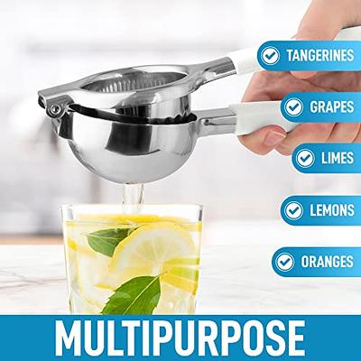 Zulay Professional Citrus Juicer - Manual Citrus Press and Orange Squeezer + 2 in 1 Metal Lemon Squeezer Complete Set