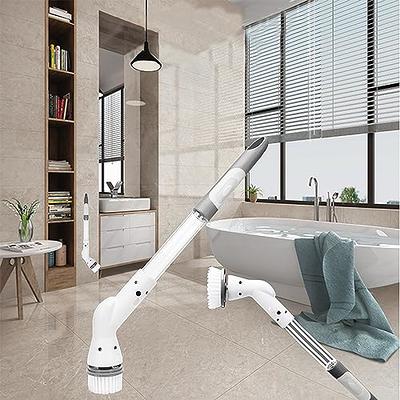 Electric Rotary Scrubber Cleaning Brush Extended Handle Convenient Bathroom  Scrubber for Tile Floor Bathtub Window Wall Car