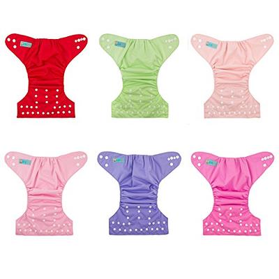 Baby Cloth Diapers Washable Reusable Diapers for Baby Girls and Boys One  Size Adjustable 7 Pack with 7 Inserts and 1 Storage Bag