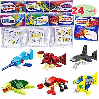 Ptyfavor Kids Valentines Day Gifts for School - 36 Pack Valentines Gift  Cards with Squishies Sea Animal Toys for School Class Exchange Gifts, Boys