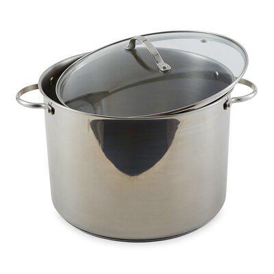 NutriChef 6 qt. Stainless Steel Heavy Duty Induction Pot, Soup Pot, Stockpot  with Lid NCSP6 - The Home Depot