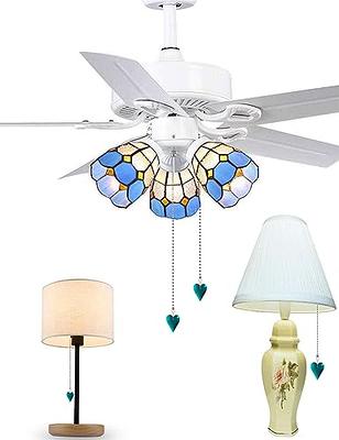 2pcs Ceiling Fan Pull Chains Crystal Fan Pull Chain Extension For Ceiling  Light Fan 