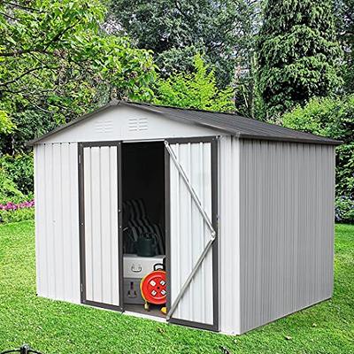 HOGYME 10.5' x 9.1' Storage Shed Large Metal Shed, Sheds &Outdoor