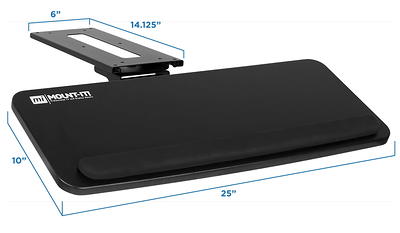 Under Desk Keyboard Platform with Wrist Rest Pad | Mount It!