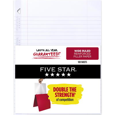 Reinforced Filler Paper, 10.5x8, College Rule 100 ct.