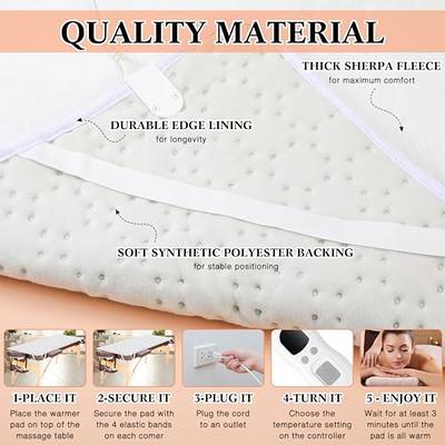 Oudain 2 Sets Massage Table Warmer 31'' x 71'', 6 Heat Manual Control  Massage Bed Warmer Fleece Pad, Massage Table Warmer Therapy with Overheat  Auto Protection, Massage Table Heating Pad - Yahoo Shopping