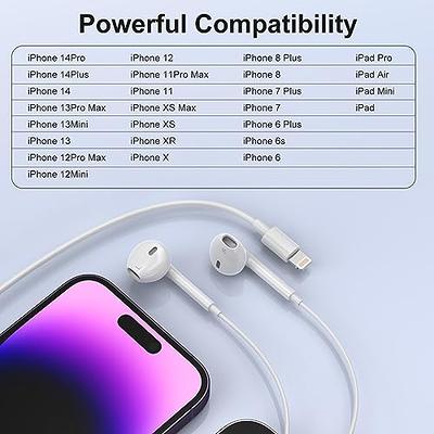 iPhone Headphones Wired Earbuds with Lightning Connector [MFi Certified]  Noise Isolating Earphones with Built-in Microphone & Volume Control