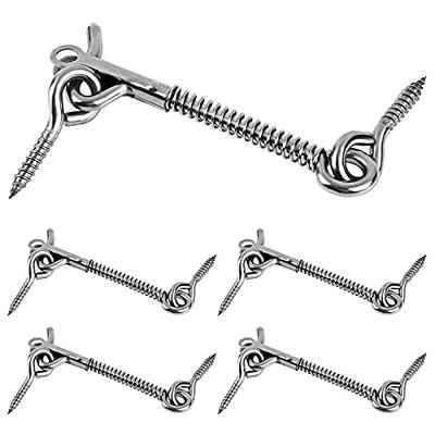 5Pcs Safety Hook and Eye Latch Spring Latch Stainless Steel Eye Latch Gate  Spring Hook and Eye Safety Latch 3-inch for Families, Farms, or Camping  Trailers - Yahoo Shopping