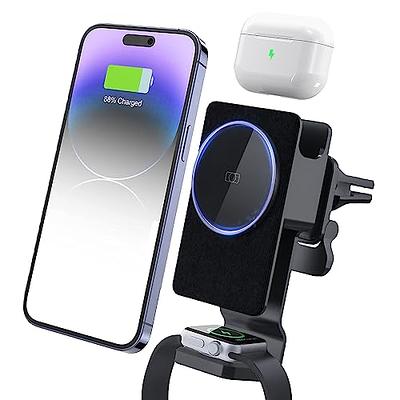 3 in 1] Magnetic Wireless Car Charger, Fast Charging for MagSafe Car Mount  Charger for iPhone/Apple Watch/AirPods, Air Vent Car Phone Holder Mount  Charger for iPhone 14/13/12 Series/MagSafe Cases - Yahoo Shopping