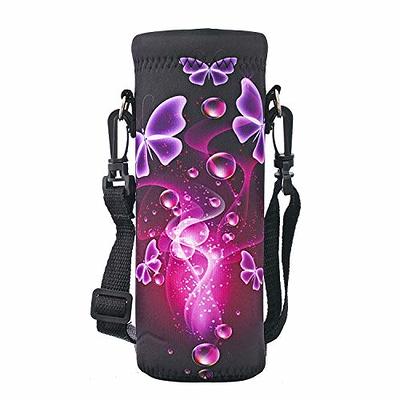 AUPET Water Bottle Sling Bag Carrier Crossbody Sleeve,Insulated Neoprene  Bottle Case Holder Pouch Cover 500ML/17oz with Shoulder Strap for Boys  Girls