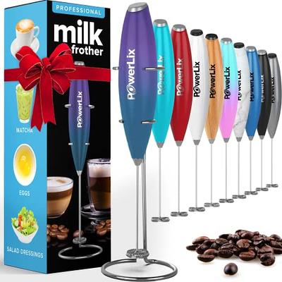 Zulay Kitchen MILK BOSS Milk Frother With Stand - Caribbean Aqua
