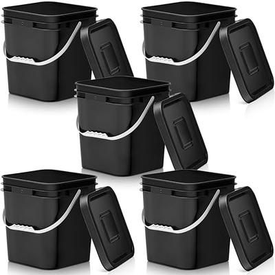 4 Gallon Food Grade Plastic Square Bucket Pail with lid Container
