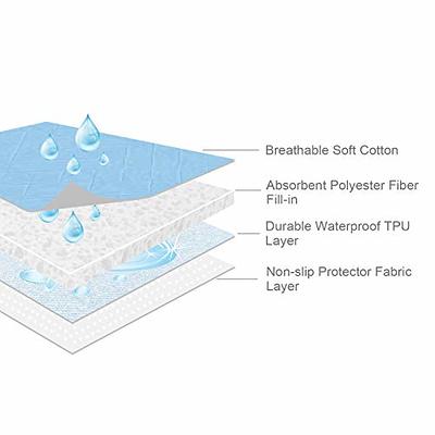 KUNRAM Crib Mattress Protector Pad Waterproof Washable 27 x 39, Toddler  Crib Mattress Pad Cover for Baby Crib, Reusable Waterproof Crib Pad Flat