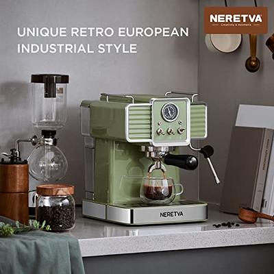 15 Bar Retro Coffee Machine -Black