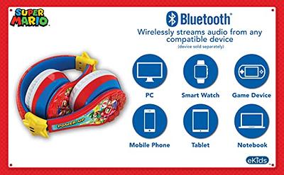 eKids Super Mario Wireless Bluetooth Portable Kids Headphones with