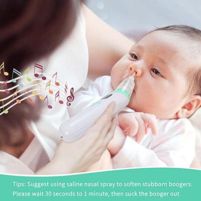 Baby Nasal Aspirator, Electric Nose Booger Sucker for Baby, Automatic Baby  Nose Cleaner USB Rechargeable with 5 Suctions Modes, Music & Colorful Light  Soothing Function for Infants Toddlers Kids Child 