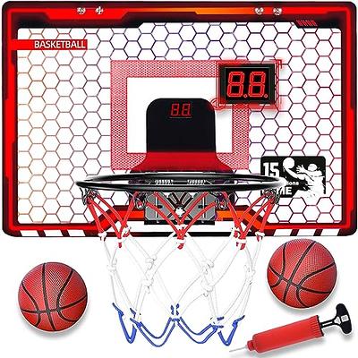  Outdoor Basketball Hoop, Electronic Scorer with Sound Foldable Mini  Hoop Small Basketball Hoop for Indoors, for Door,Swimming Pool Wall : Toys  & Games