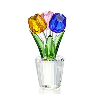 H&D HYALINE & DORA Colorful Crystal Tulip Flowers Figurine  Collectible,Glass Flower Bouquet Paperweight,Gift for Anniversary Wedding  Centerpiece Ornament - Yahoo Shopping