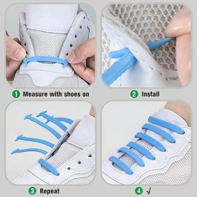 No Tie Shoelaces for Kids Adults, Elastic Silicone Shoe Laces for Sneakers  