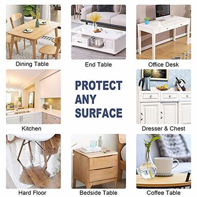 Kitchen Countertop Cover Protector 1.5mm Thick Clear PVC Table Protector 24  x 72 Inch Water Resistant Rectangular Plastic Tablecloth Cover Vinyl