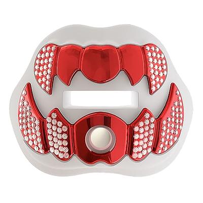 LeCool Football Mouth Guard with Connected Strap- 3D Beast Chrome Adult and Youth Mouth Guard-Mouth Piece for Sports for Maximum Air Flow and Teeth