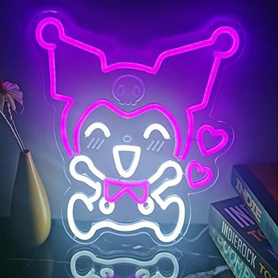 Japanese Anime Neon Light Kuromi Neon Sign, 3D Art LED Sign Kuromi Heart Kawaii  LED Light