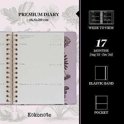 Purple Planner 2024 Weekly Planner | 8.3 x 9.8 | August 2023 - December  2024 | Daily Weekly And Monthly Planner 2024 | Hardcover Agenda With  Planner