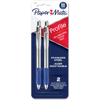 Parker Jotter Ballpoint Pen Medium Nib 0.7 mm Stainless Steel Barrel Blue  Ink - Office Depot