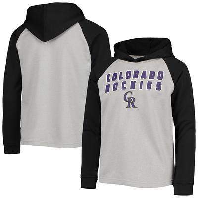 Youth Black/Heathered Gray Colorado Rockies Team Raglan Long Sleeve Hoodie T -Shirt - Yahoo Shopping