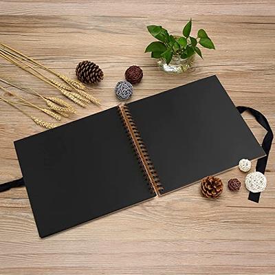 Buy INNOCHEER Photo Album Scrapbook - Photo Album Self Adhesive 80 Black  Pages, Large Photo Album Scrap Book Wedding Guest Book for DIY Anniversary  Travel Memory Scrapbooking (Brown 8X12) Online at Lowest Price Ever in  India