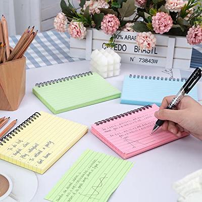 Koogel 400PCS Spiral Index Cards 4x6, Colored Note Cards with Waterproof  Covers, Blank Flash Cards Ruled Spiral Bound Index Cards for Class Student  Office School - Yahoo Shopping