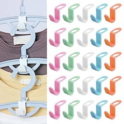 30PC Mini Clothes Hanger Connector Hooks Heavy Duty Cascading